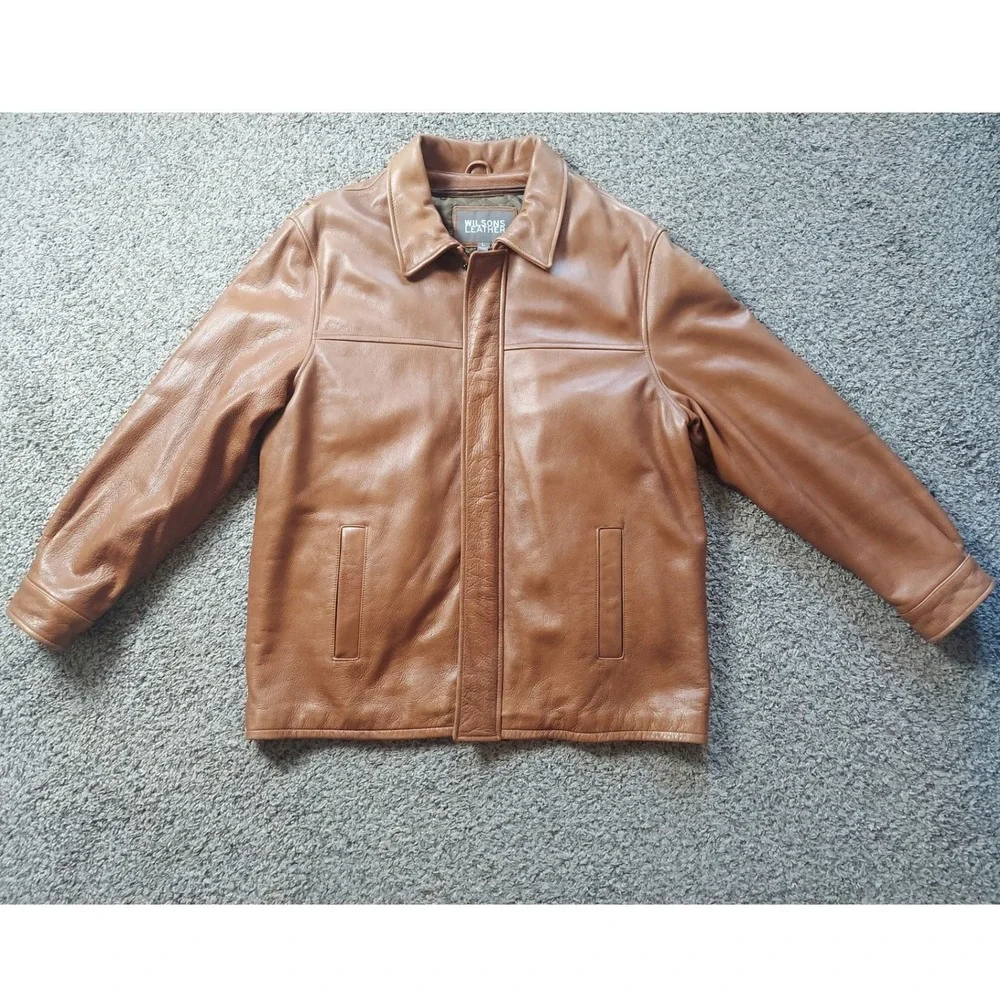 Wilsons Leather Jacket Mens L Brown Thinsulate Ultra Insulated Coat 11055-26 NEW